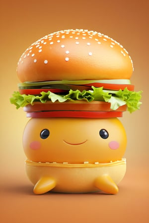Hamburger, digital rendering, by Goro Fujita, Shutterstock, orange haze, super tiny starfish, super cute, stock photo, NYFlowerGirl, Xxmix_Catecat, sticker, F41Arm0rXL,