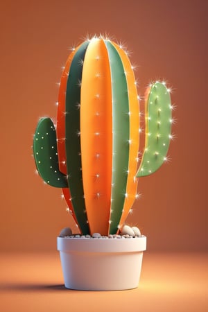 cactus tree, light spots, digital rendering, by Goro Fujita, Shutterstock, orange haze, shells, super cute, stock photo, NYFlowerGirl, Xxmix_Catecat, sticker, F41Arm0rXL,