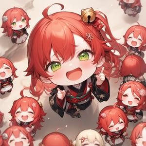 score_9, score_8_up, score_7_up, score_6_up, masterpiece, best quality, (chibi style), cute,
SakuraMiko, long hair, ahoge, one side up, hair bell, from above, Open mouth, laughing,chibi emote style