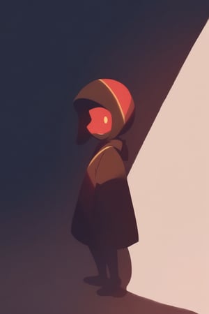 A ninja girl is hiding in the shadows, cute, shadow, Japanese anime style