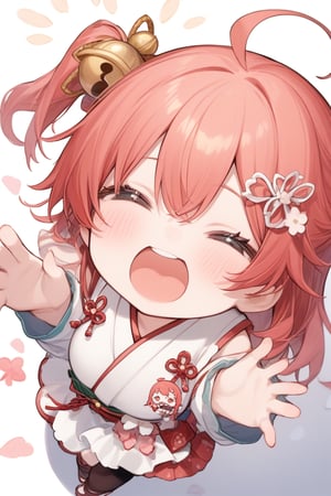 score_9, score_8_up, score_7_up, score_6_up, masterpiece, best quality, (chibi style), cute,
SakuraMiko, long hair, ahoge, one side up, hair bell, from above, Open mouth, laughing,chibi emote style