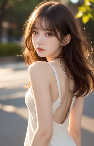 (Photo Real:1.4), Dress up、(A hyper-realistic:1.4)、(Photorealistic:1.3)、 (Gentle lighting: 1.05)、(Improve video lighting quality:0.9)、32 k、 1girl in、16yo girl、photorealistic lighting、Back lighting、Facial Lights、raytrace、(Bright:1.2)、(Increase quality:1.4)、 (Top quality real texture skins)、Fair eyes,A delicate and delicate face、 (tired and sleepy and satisfied : 0.0), Close-up of the face, School Sweater : 1.3, (Bodyline mood improvement:1.1)、Glossy skin、 Star、Korean Idol、Nogizaka Idol、Gravure Idol Pose、Beautiful actress、Neat and clean woman、 full body Esbian,girl
