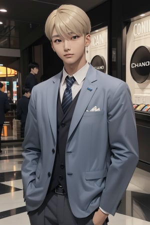 male face,ikemen, kpop,ikemen, kpop,ikemen, handsome, earrings, blue and blond hair, suits, earrings, young handsome asian male,young handsome asian male, casino