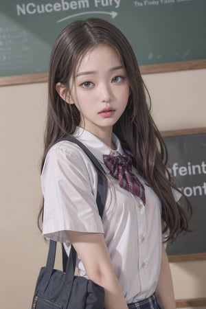 1girl, school uniform, pouting,jwy1