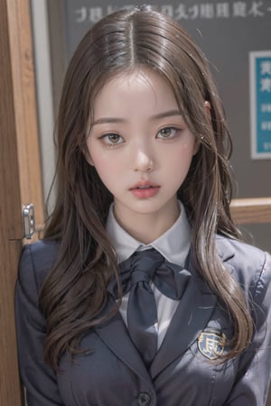 1girl, school uniform, pouting,jwy1