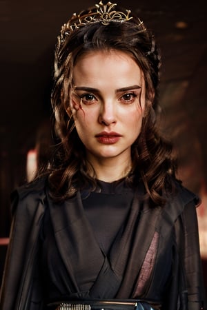 Padme Amidala, Natalie Portman, Empress, crown, royal, red cape, Lady Vader,Detailedface.