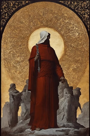 by Dante Alighieri  in 13c.

Hell (Inferno), Purgatorio, Paradise (Paradiso), 
full body,
Neoclassicism, Stylish,greg rutkowski