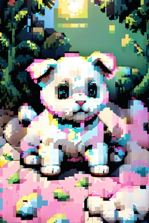 (((a cute pattern)))
for pattern design,
(((HD Pixel Style)))
A cute puppy pattern,
White, black, pink, blue, yellow, green, all kinds of bright colors,
Clean background, V ray,pixel style