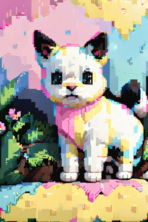 (((a cute pattern)))
for pattern design,
(((HD Pixel Style)))
A cute puppy pattern,
White, black, pink, blue, yellow, green, all kinds of bright colors,
Clean background, V ray,pixel style