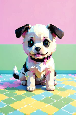 A cute pattern | for pattern design,
Pixel Style
A cute puppy pattern,
White, black, pink, blue, yellow, green, all kinds of bright colors,
Clean background, V ray,pixel style