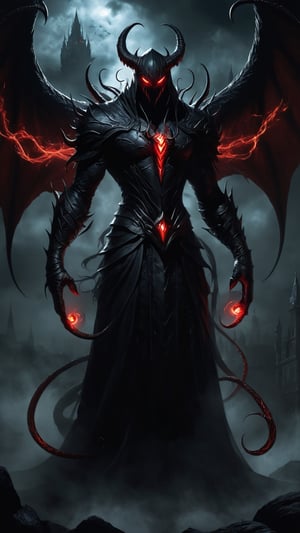 portrait, Shadowfiend is a demon of unfathomable power, an evil entity that moves within the folds of eternal twilight. Its form showcases a majestic combination of fluid darkness and flickering lights, creating a spectral contrast that evokes both terror and awe simultaneously.

Its membranous wings, as black as midnight, stretch out in a menacing embrace, while sinisterly glowing eyes of a deep crimson peer from an expressionless visage. Shadowfiend wears an armor composed of ranks of shadows coiling around its body, a corrupted protection that comes to life with fluid and ominous movements.

Spider-like claws extend forward, ready to tear the soul of those who dare to challenge its presence. A long serpent-like tail twists in the air, emitting dark hisses that send shivers down the spine of anyone who hears them.

Shadowfiend is the lord of shadows, the demon that feeds on hidden fears and shattered dreams. Its presence on tensor.art translates into a visual experience that captures the very essence of fear, blending the mystery of darkness with the relentless power of a dark demon.




