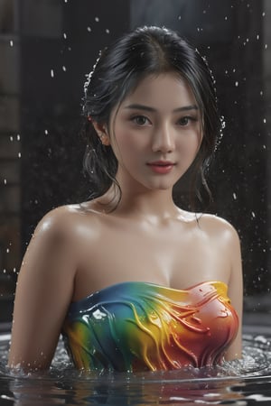 [naked jav actress, strapless colorful liquid splashed, milk liquid], intricate design, photorealistic, hyper-realistic, high definition, extremely detailed, cinematic, UHD, HDR, 32k, ultra hd, realistic, dark muted tones, highly detailed, perfect composition, beautiful intricate detailing incredibly detailed octane render, trending on artstation,gh3a,detailmaster2