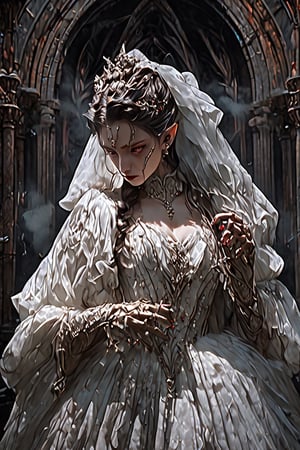 vampire bride,Movie Still,3d style,Renaissance Sci-Fi Fantasy