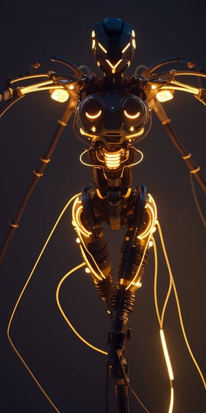 A cockroach composed of electronic components,
Head: Compound eyes formed from red and green LEDs, antennae from twisted wires, pulsating capacitor on forehead.
Thorax: Replaced with salvaged circuit board, featuring resistor "plates," glowing diodes, and connecting wires.
Legs: Spindly limbs with capacitor "knees," illuminating LEDs, and internal motors for movement.
Abdomen: Cluster of glowing LEDs, intricate network of wires.
Movement: Agile, with whirring joints and flickering LED eyes.
Overall: Eerie, yet fascinating technological marvel.
Tiny sparks, glowing dust trails. Erratic, unpredictable movements,
photorealistic,circuit_art,Masterpiece,photorealistic