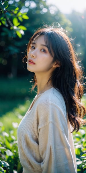 (photorealistic, raw photo:1.2), hyperrealism, ultra high res, Best quality, masterpiece, 8k, super bright scene, very bright backlighting, realistic light,
1girls, a korean 18 years girl, black wavy hair, delicate facial features, Extreme full body shot, an orgasm expression
outdoor, in the countryside