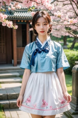 (8K, original, highest quality, famous photo: 1.2), (current, real photo: 1.3), ((3D lighting, aura)),

Blue eyes, 1girl, holding, weapon, female focus, cherry blossom hanbok, flower bouquet, shoulder cloak, sheath, cherry blossom, spring, bamboo, lotus flower, architecture, East Asian architecture, Joseon tile house