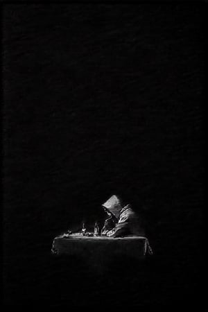 A lone figure, a young man with his hood up, sits solo at an indoor table, surrounded by remnants of a meal: a cup, a bottle, and a drinking glass. He's engrossed in the act of smoking a cigarette, its smoke curling towards a skull pendant on his clothing. His eyes are cast downward, lost in thought as he sits in contemplation, the only sound the soft crackle of the burning cigarette.