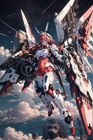 masterpiece, ultra detail, ultra HD, detail background, beautiful night, beautiful world fantasy, ultra real, real graphic

((Naked Thicc Girl with big tits)), (kantai collection weapon), body mecha, mecha skirt, short skirt, mecha body, red gundam costume, red gundam armor, accessory red mecha on head, futuristic, flying form, girl flying on the sky high, from_top, large breast, thicc, from Front, wings of gundam, battle form, getting serious, world war, background sky high, background focus, sky high, future spaceship, clouds, cloudy_sky, skyscape, detailed, best graphic, aesthetic, big tits, galaxy, nebula, real picture background, stomach,best quality, BJ_Gundam, flying go to sky, fighting form, attack form, breast out, breast exposed, chest exposed, nipples, topless, top_less, flying form, flying pose, using gundam weapon, using mecha weapon,  full body potrait,mecha,Rabbit ear