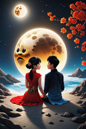 Beautiful, amazing, unique scenery of the Lunar New Year, the most stunning scene of Chinese New Year with one pair of adorable Taiwanese teen couple, moonster,Apoloniasxmasbox,moonster