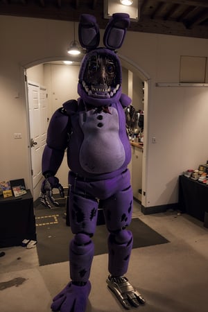 1solo,withbonnie,Looking at me, full body, animatronics 
