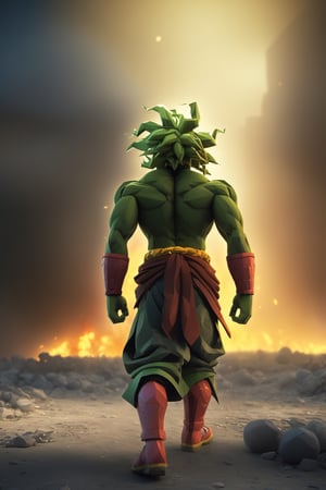 Broly, full body, angry, realistic, facing the camera, walking to fight in a warzone desolate and ruined city of Israel-Hamas, burning city, bomb blast, dark intricate textiles, Cinematic mood lighting. Masterpiece, award-winning, Artstation, 8k, perfect composition ((High skin details, skin details)), Sharp Focus, 8K UHD, DSLR, equality, film grain, animegodxl, midjourney,Monster,Dan Avidan