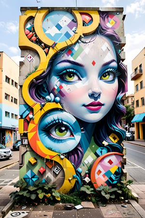 
"Street art, with its contemporary sensibility and a blend of geometric and surreal forms, conveys beauty. The peaceful messages within the paintings radiate a sense of tranquility and happiness. Displayed freely in public spaces, these works not only bring joy and empathy to the audience but also transform the city into a playground for art, harmoniously integrating modern art with the environment."