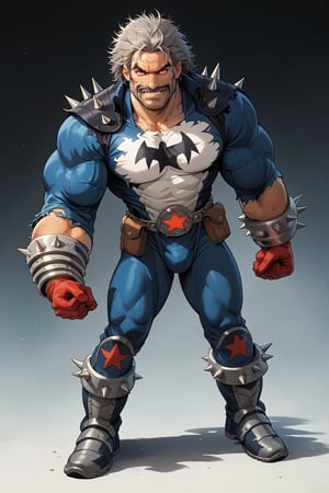 score_9,score_8_up,score_7_up,score_6_up, 1man, tall hulkimg muscular male focus (:1.9) comics, full costume (:1.9) full body portrait, 300dpi, upscaled 8K, intense red eyes, masterpiece, grey hair, finest quality art, perfect anatomy, perfect hands (:1.9) red full gloves (:1.9) spiked boots (:1.9) blank background, image (:1.9) focus on torn suit (:1.9) muscular male arms (:1.9) very muscular male,standing_up, arms folded (:1.9)