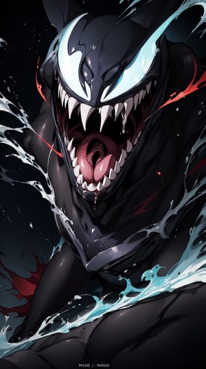 venom goes rampage. 300dpi,  upscaled 8K,  masterpiece,  finest quality art, perfect anatomy 