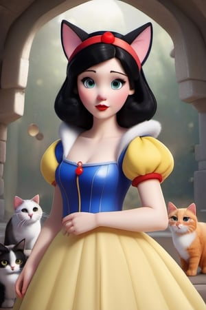 Snow White with cute cat ears