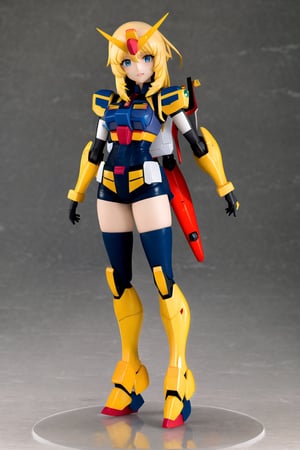 masterpiece, best quality, highres, 1girl, mmg, mecha_gundam_girl, gundam_00, gold_joints, mecha_girl_figure, BJ_Gundam