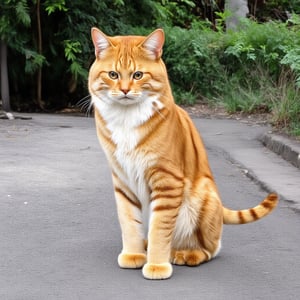 Wow, that's one majestic cat! It's almost like a tiger and a domestic cat had a super cool fusion. wearing tiger slippers And about that '110', maybe it's part of a top-secret feline mission?