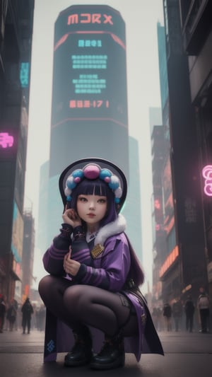 best quality, masterpiece, (detailed:1.2), 1girl, mona, squatting, cutesie, witch hat, science fiction, cyberpunk, purple hair, chromatic aberration, outdoors, city, crowd, faceless crowd","wallpaper, 1boy, solo, male focus, tattoo, monochrome, cyberpunk, (chromatic aberration), detailed background, mechanical parts, cable, indoors,pixel art,yunjindef