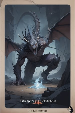 magic the gathering card,  dragon