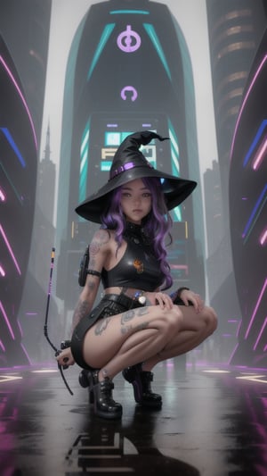 best quality, masterpiece, (detailed:1.2), 1girl, mona, squatting, cutesie, witch hat, science fiction, cyberpunk, purple hair, chromatic aberration, outdoors, city, crowd, faceless crowd","wallpaper, 1boy, solo, male focus, tattoo, monochrome, cyberpunk, (chromatic aberration), detailed background, mechanical parts, cable, indoors,pixel art,yunjindef