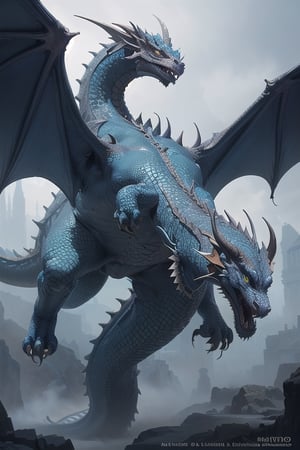 An awe-inspiring,  award-winning artwork of the majestic Azure Dragon from Magic: The Gathering. Vibrant colors,  intricate scales,  and piercing eyes capture the essence of this legendary creature. Created by Stephan Martiniere,  this masterpiece showcases the power and mystique of the dragon in a mesmerizing,  otherworldly setting.