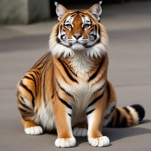 Wow, that's one majestic cat! It's almost like a tiger and a domestic cat had a super cool fusion. wearing tiger slippers And about that '110', maybe it's part of a top-secret feline mission?