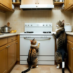 I was very busy in the kitchen, and two cats were arguing next to me. I thought it was funny. I will tell you later.
