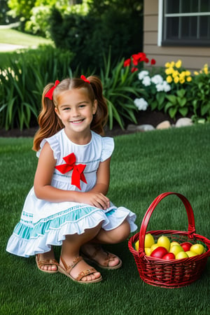 "Nicolette, at 8 years old, is sitting in the front yard, her long red hair neatly tied in ponytail. She’s dressed in a frilly dress with matching sandals, looking every bit the girly girl she used to be. She’s holding flowers in a little basket beside her. Zach, her best friend and neighbor, is nearby, playing with action figures, and Nicolette glances over at him with wide, admiring eyes, hoping he’ll notice her. Even at this young age, she’s already attached to him, watching his every move with a soft smile, trying to impress him with her delicate, girly demeanor before she gradually started to change."