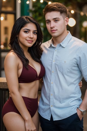 (a 25 year old Latina woman named Rosa) with (a 25 year old Irish American man named Zach) 