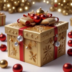 The most beautiful golden gift box in the world. With diamond decorations.,ral-chrcrts,<lora:659095807385103906:1.0>