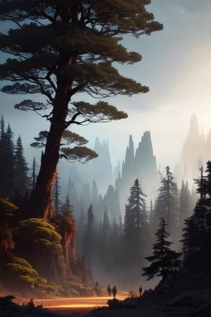 Landscape of a dark far away planet, rock and organic soil, glowing trees, UHD, masterpiece, trending on artstation, sharp focus, studio photo, intricate details, highly detailed, by greg rutkowski
