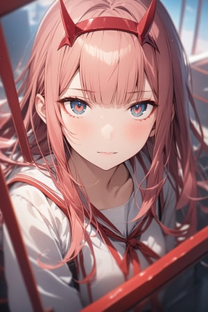 BEST QUALITY, HIGHRES, ABSURDRES, 4K, 8K, 64K,
MASTERPIECE, SUPER DETAIL, INTRICATE_DETAILS, 
PERFECTEYES, 
SCORE_9, SCORE_8_UP, SCORE_7_UP, SCORE_6_UP,

1girl, solo, zero_two, looking at viewer, illustration, subsurface scattering, vibrant colours, full_body,