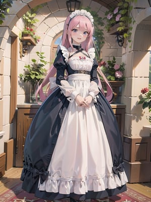 1 GIRL, LOUISE FRANCOISE LE BLANC DE LA VALLIERE,PINK_HAIR,PINK_EYES,LONG_HAIR,
(PINK DRESS:1.4), LONG SLEEVES, FRILLS, RED HAIRBAND, CRISS-CROSS HALTER, RED BOW, (JEWELRY:1.4)
ood hands, perfect hands, pretty face, perfect face, childish face , full body, perfect body, pretty stockings, walk, night, dungeon, dark dungeon, muddy dungeon, perfect dungeon, nice dress, perfect dress, cave, dark cave, crying, darkness, crying, wall, stone wall, cave,AIDA_LoRA_arusso,fangs,cute_girl,AIDA_LoRA_sonm,yamadaerufu,AIDA_LoRA_KtM,AIDA_LoRA_EvaR,tentacles pit,maid