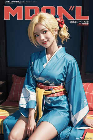 (masterpiece, best quality:1.2),
1girl,
(Dynamic pose:0.18),
(solo:1.5),
(cowboy shot:1.2),
(from side way:0.03),
(thigh:0.6),

Kirara_kimono,((blonde hair)),(japanese clothes),((dark-skinned female)),dark skin,blue eyes,hair ornament,smile,boots,side ponytail,looking at viewer,standing,blue kimono,wide sleeves, indoor, darkness background, ((sitting)),sad,

(floating hair:1.1),
(magazine cover title:1.3) ,More Detail,