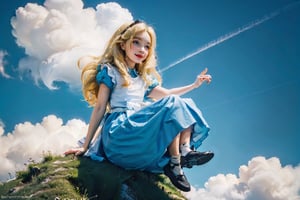 1girl,
baby face,
thigh,

((Angelic AliceWonderlandWaifu descending from clouds)),
long flowing golden hair,
joyful, 
dreamy,


detailed eyes,
night,Crowd sightseeing forest,side rabbit,side owl,
((masterpiece)),,Realism,Epic,
looking at viewer,
