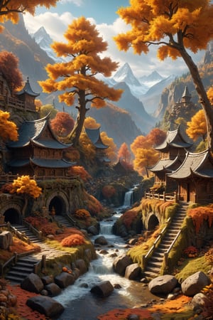 diorama, fantasy, landscape, environment, autumn, trending on artstation, sharp focus, studio photo, intricate details, highly detailed, by greg rutkowski, vivid colors, trending on artstation, sharp focus, studio photo, intricate details, highly detailed, by greg rutkowski