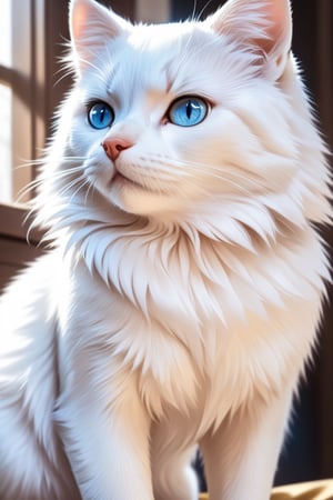 masterpiece,  wookcut,a Woman in her 30´s, Cat, cat like face, blue eyes, black and white fur, lycanthropy, in an Armor, with a sword, 16K, cute face, detailed ,realistic picture, ((full bang)), Fantasy,Realism,toon, extreme realism, intricate details, ultra quality, 8k UHD, claw pose,cat,