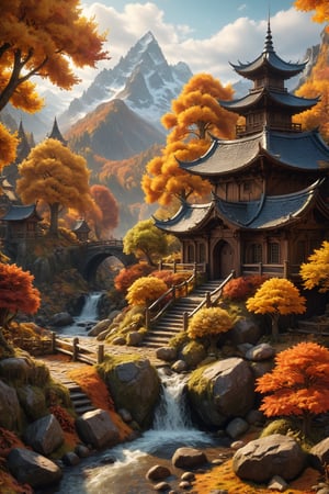 diorama, fantasy, landscape, environment, autumn, trending on artstation, sharp focus, studio photo, intricate details, highly detailed, by greg rutkowski, vivid colors, trending on artstation, sharp focus, studio photo, intricate details, highly detailed, by greg rutkowski