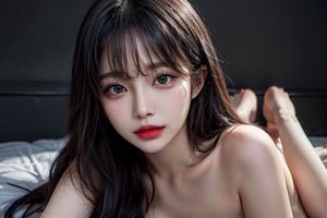 black hair, black eyes, seductive pose, tempting, nsfw, photorealistic:1.37, masterpiece, best quality, raw photo, uhd, 