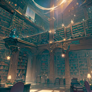Frontal side, finely detail, Depth of field, (((masterpiece))), ((extremely detailed CG unity 8k wallpaper)), intricate detail, (best illumination, best shadow), (((magic around))), ((a library with unlimited shelves of books that stretch to the horizon)), (((night firmament with stars in the sky))),
